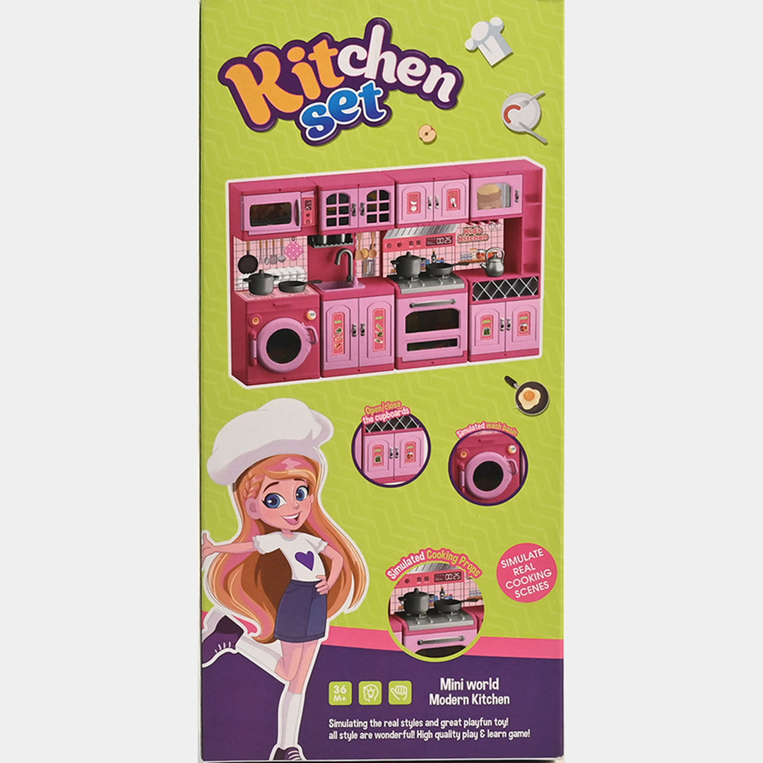 Mini World Modern Kitchen Set For Girls