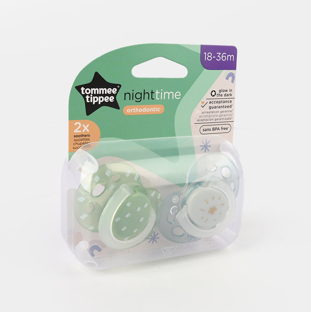 Closer to Nature Night Time 2 Orthodontic Soothers 18-36M