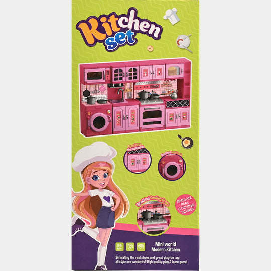 Mini World Modern Kitchen Set For Girls