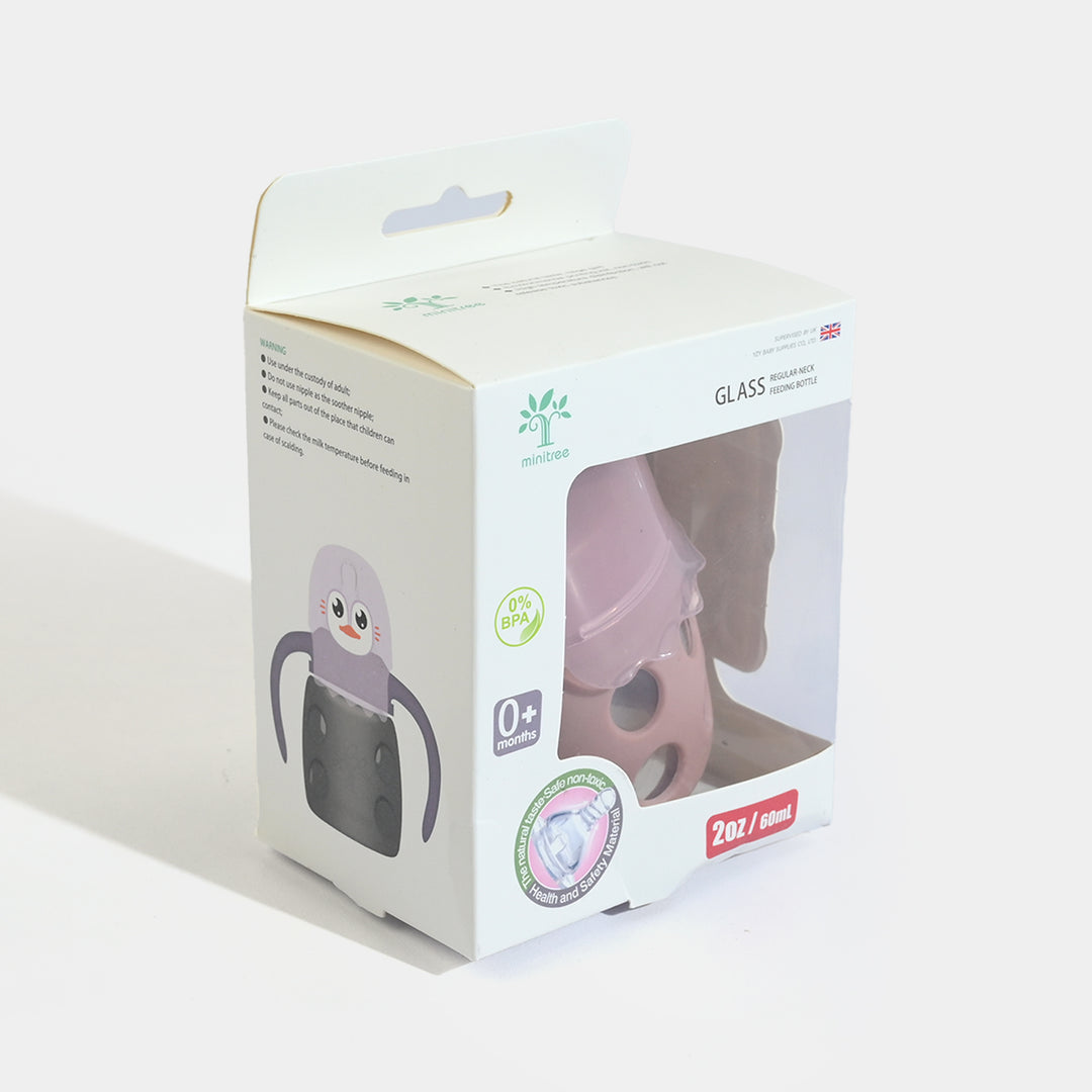 Minitree Newborn Baby Glass Feeder with Silicone Cover | 60Ml