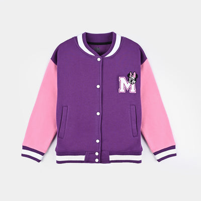 Girls Fleece Knitted Jacket Character