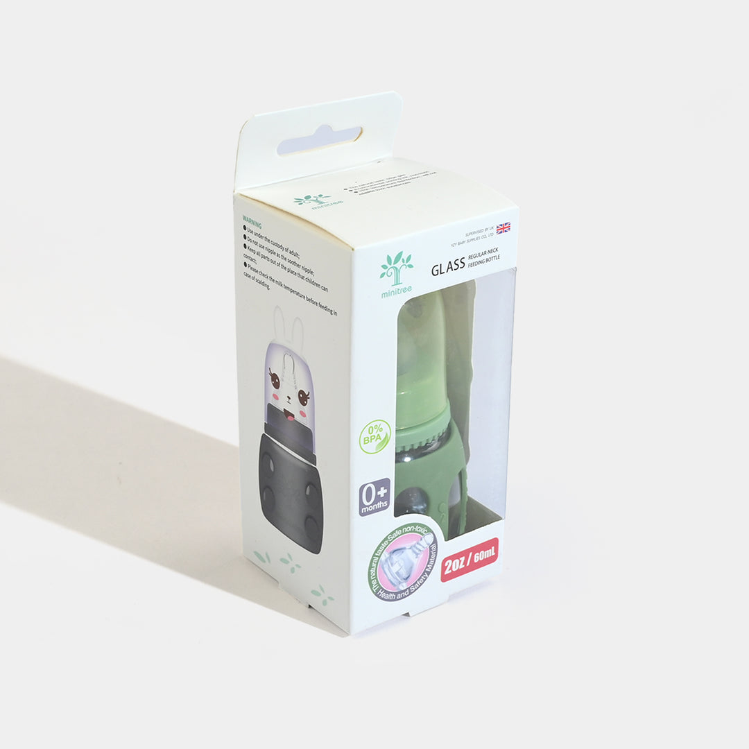 Minitree Newborn Baby Glass Feeder with Silicone Cover | 60Ml