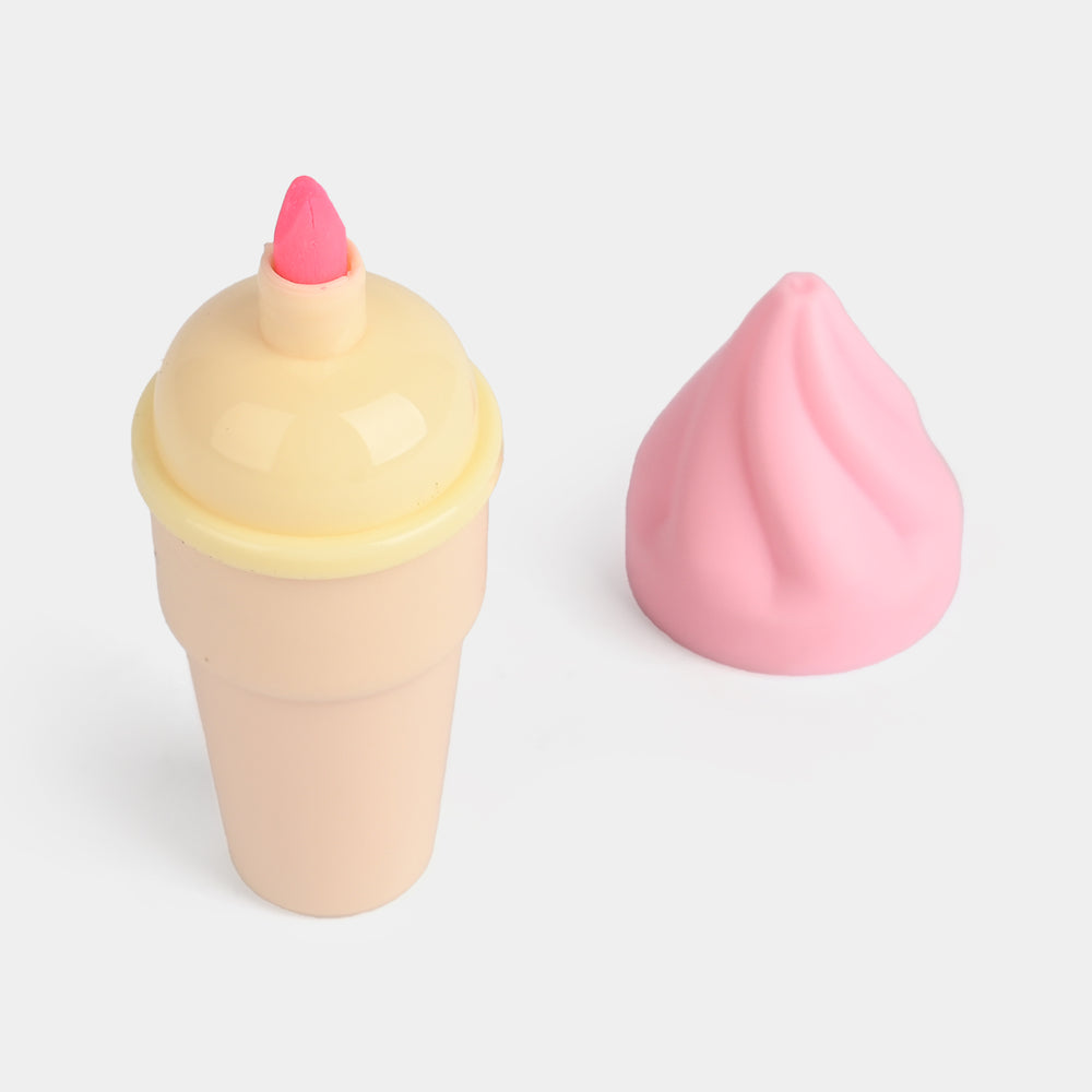 Ice-Cream Shape Mini Highlighter Markers Set 6 Pcs