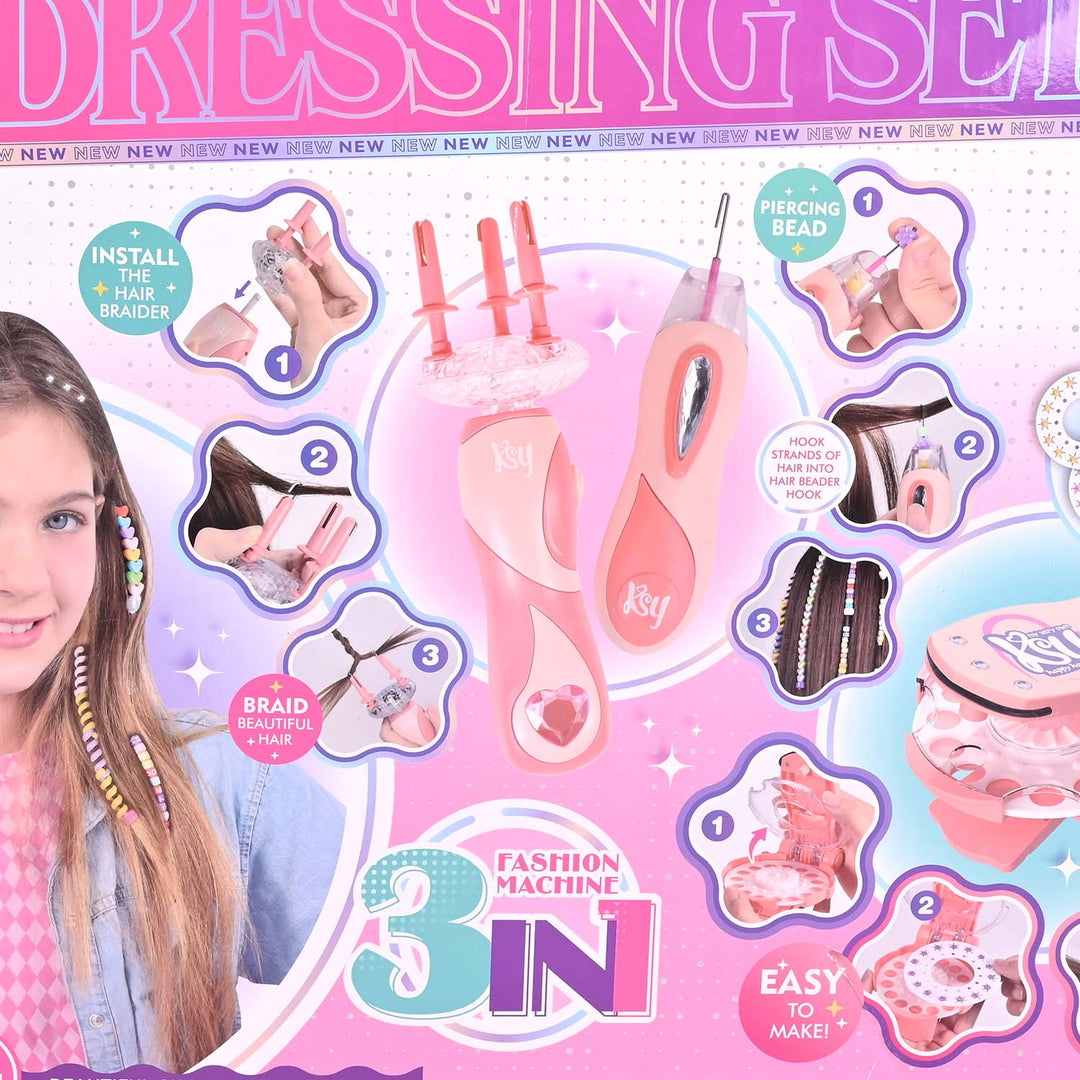 3-in-1 Deluxe DIY Hair Dressing & Braiding Machine Set