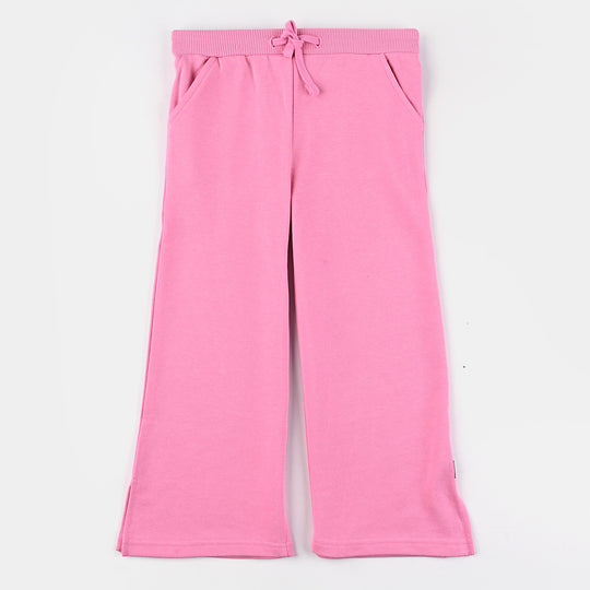 Girls Cotton Terry Pyjama Good Vibes-Sachet Pink