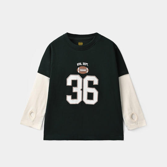 Boys Cotton Jersey T-Shirt F/S Athl Dept