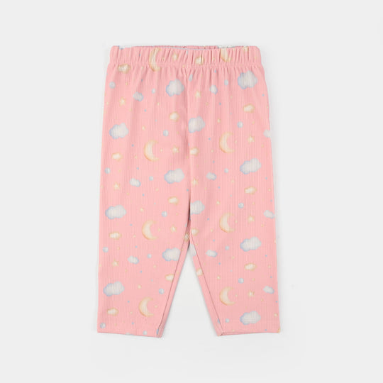 Infant Girls Jersey/Terry Printed Night Suit - Pink