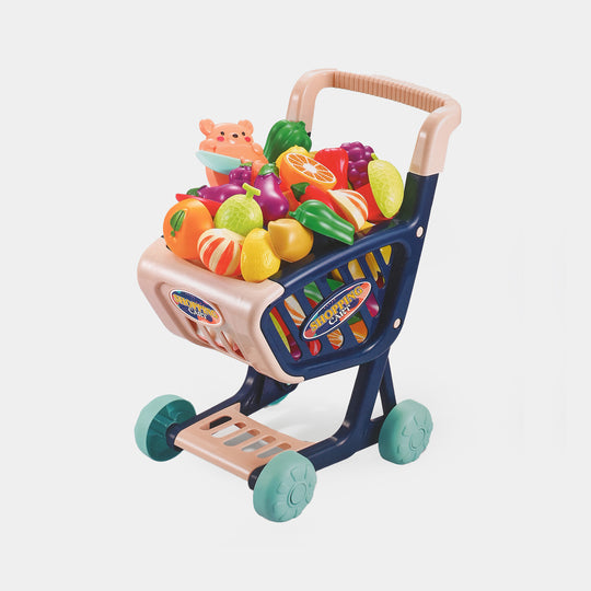Supermarket Shopping Cart Play Set for Kids