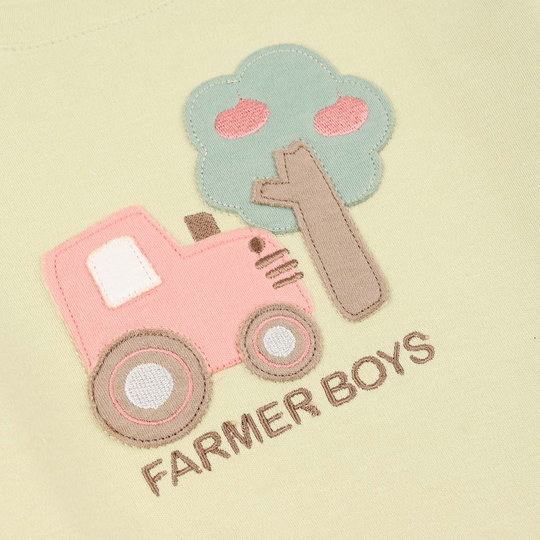 Infant Boys Jersey/Terry 2Pc Suit 287-026 E-C-GREEN