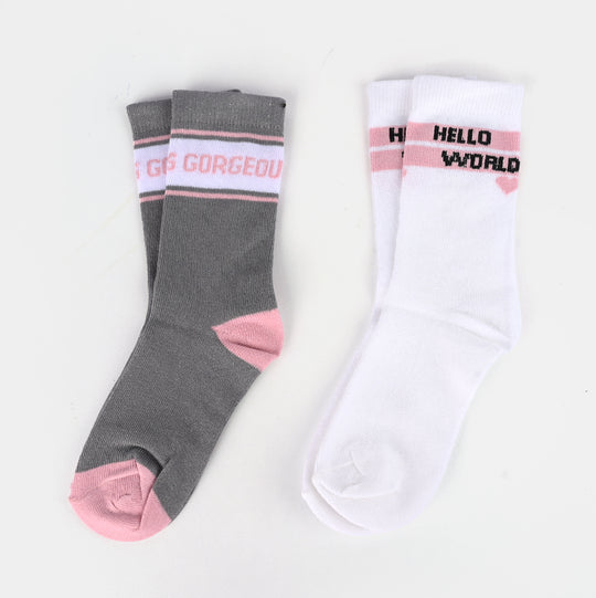 Girls Pack of 2 Socks