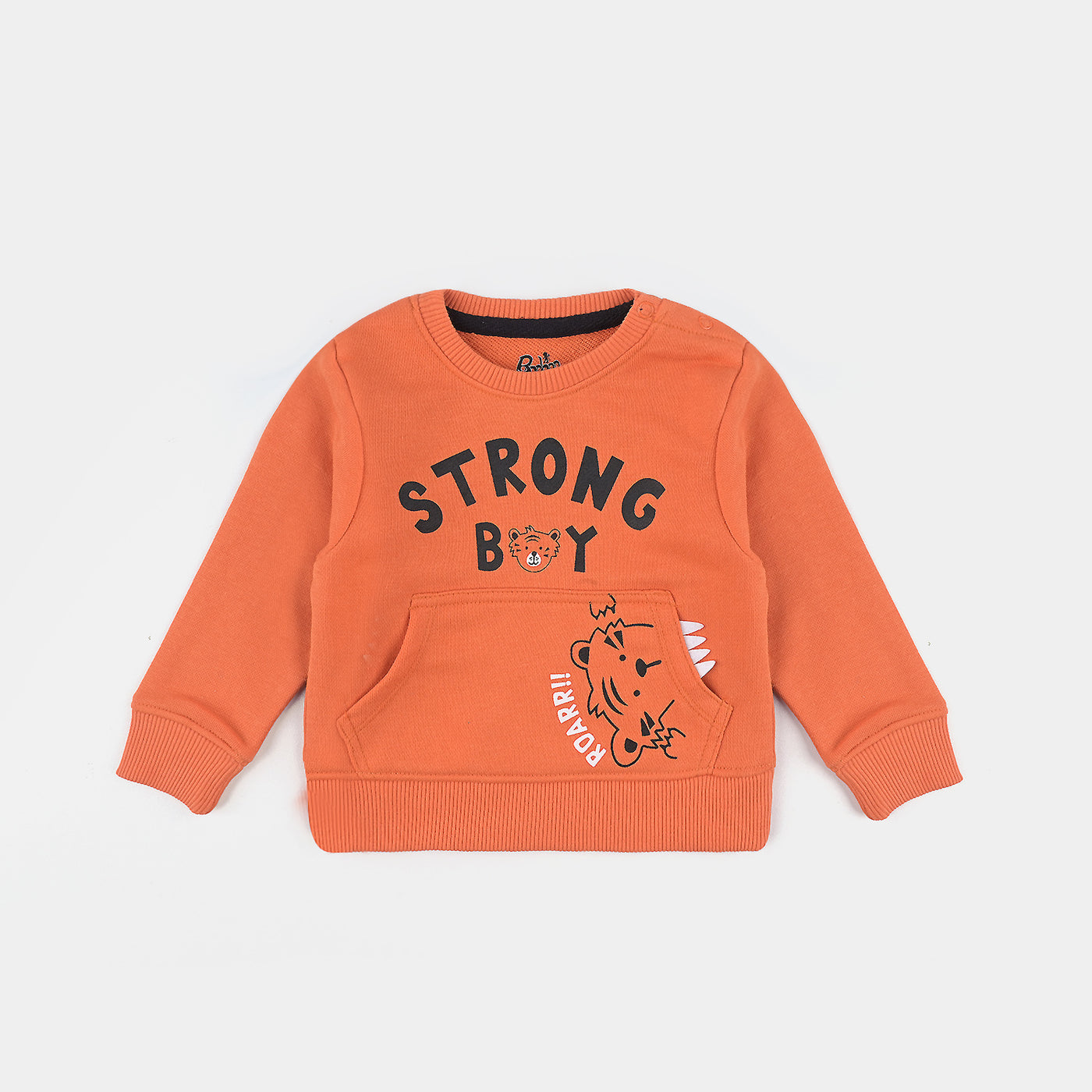 Infant Boys Cotton Terry Sweatshirt Strong Boy