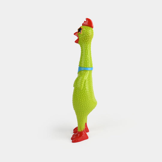 Classic Squeaky Rubber Chicken Toy