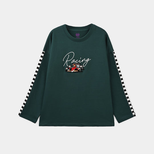 Boys Cotton Terry T-Shirt F/S Racing