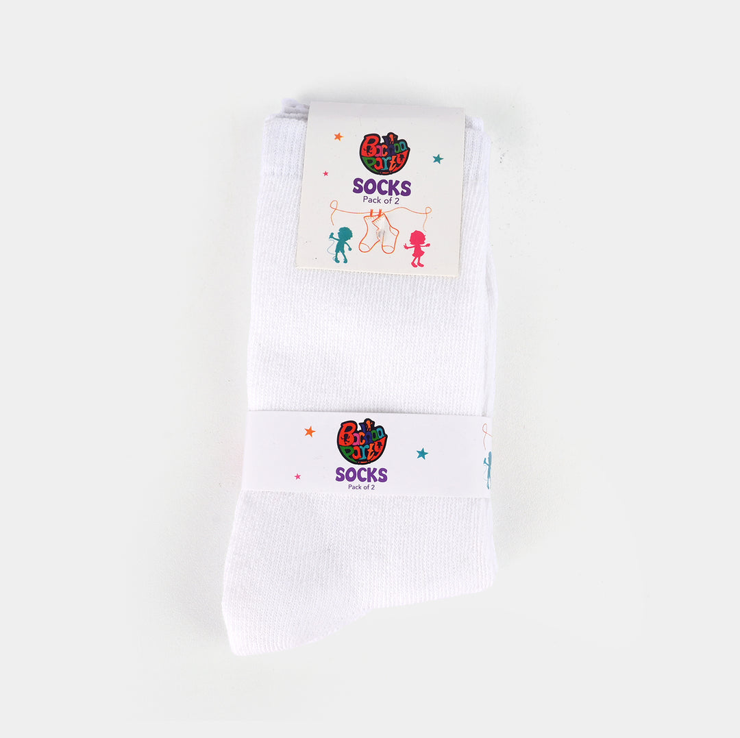 Girls Basic Pack of 2 Socks-White
