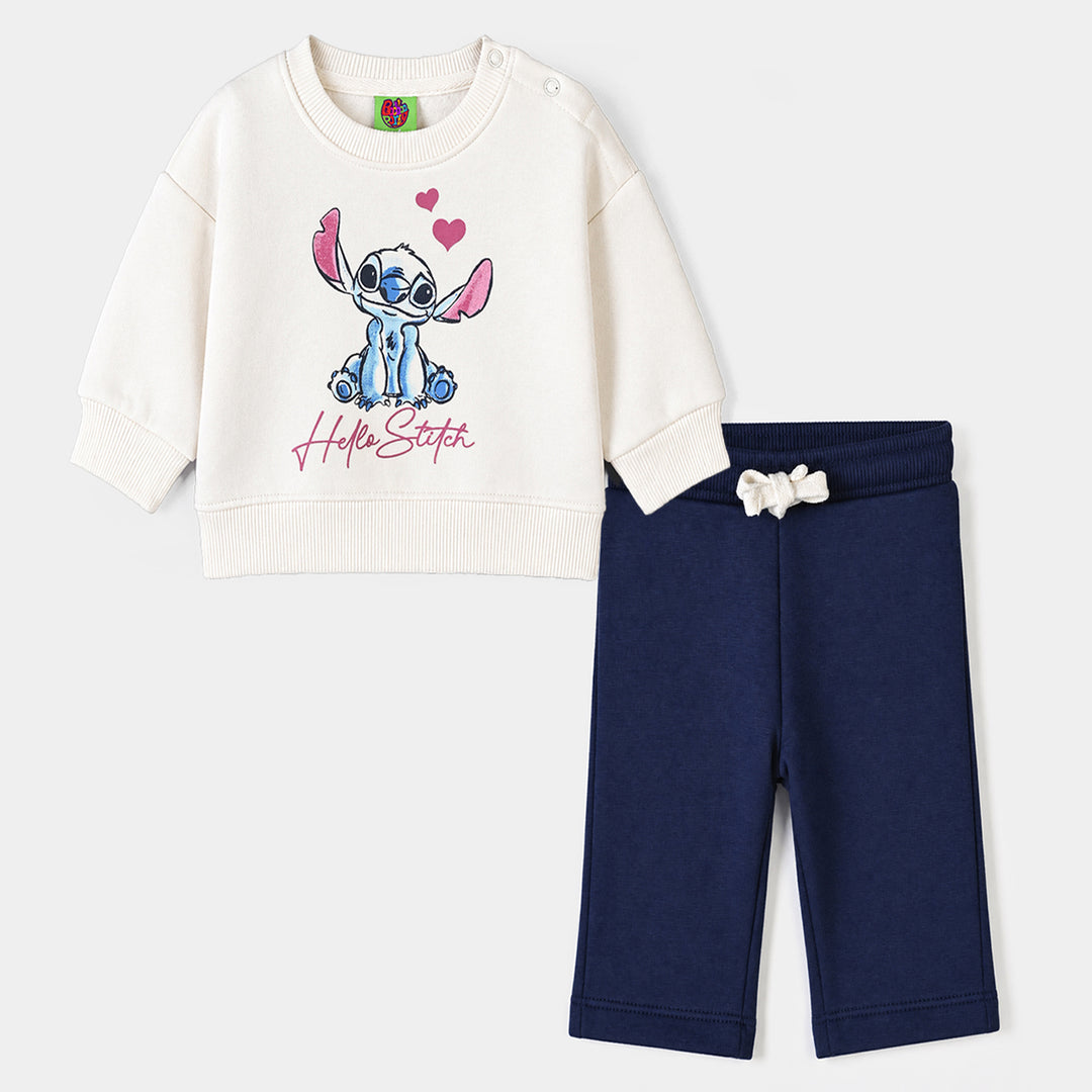 Infant Girls Fleece 2Piece Suit Stitch