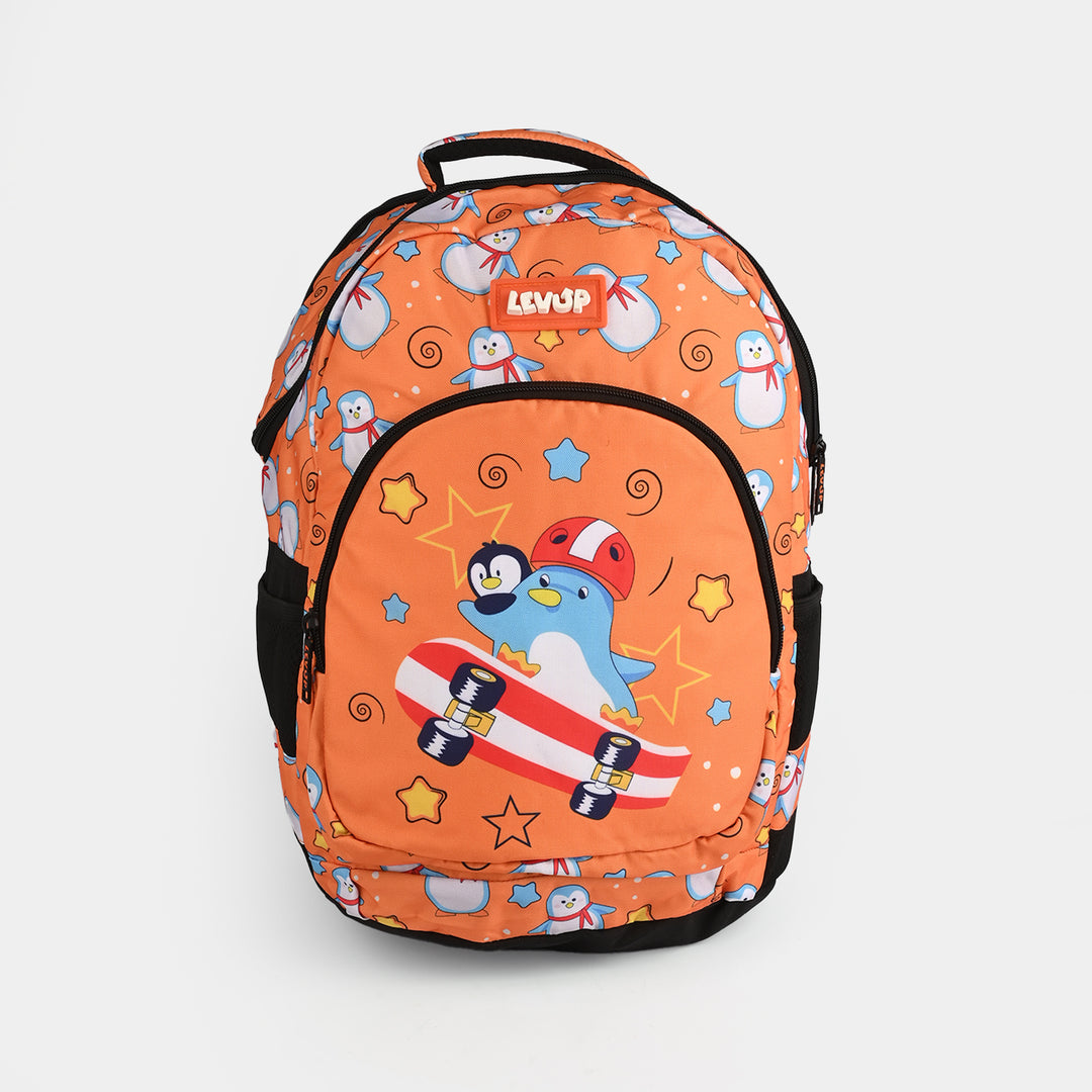 Levup Skater Penguin School Bag
