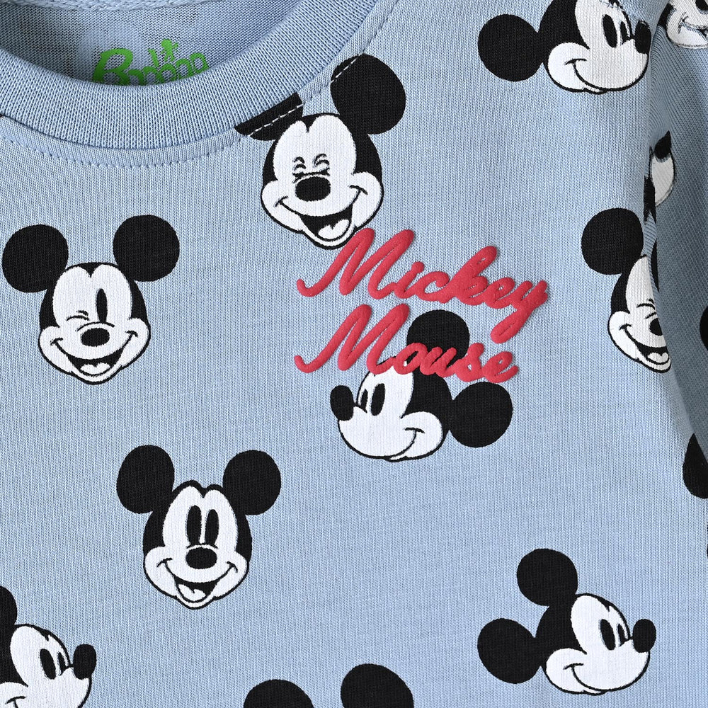 Infant Boys Cotton Jersey T-Shirt F/S Mouse-Blue.Fog