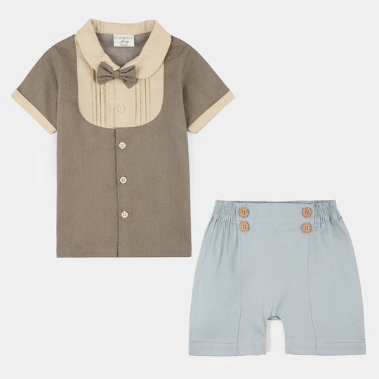 Infant Boys Jersey/Terry 2Pc Suit 294-015 E-C-BROWN