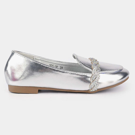 Girls Loafer 305-1M-SILVER