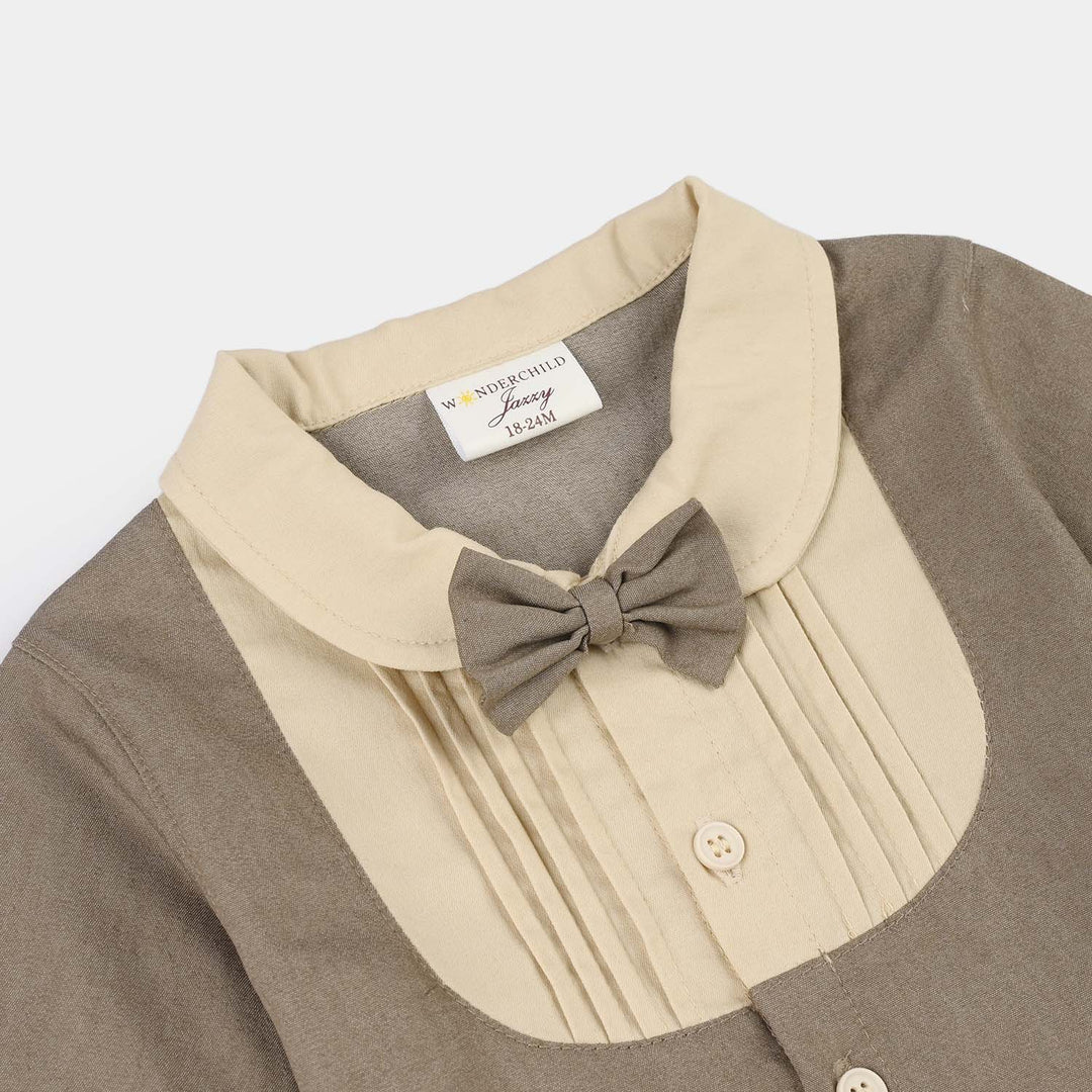 Infant Boys Jersey/Terry 2Pc Suit 294-015 E-C-BROWN