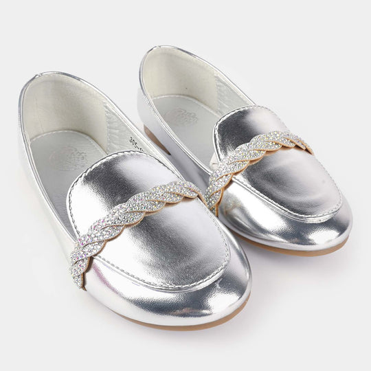 Girls Loafer 305-1M-SILVER