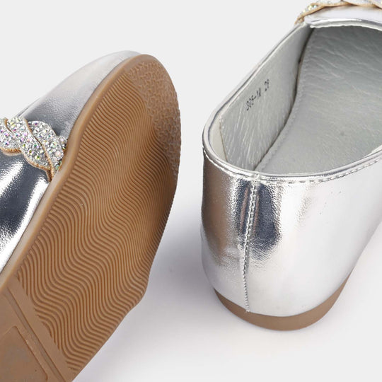 Girls Loafer 305-1M-SILVER