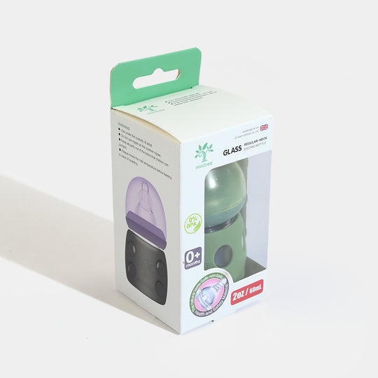 Minitree Newborn Baby Glass Feeder with Silicone Cover | 60Ml