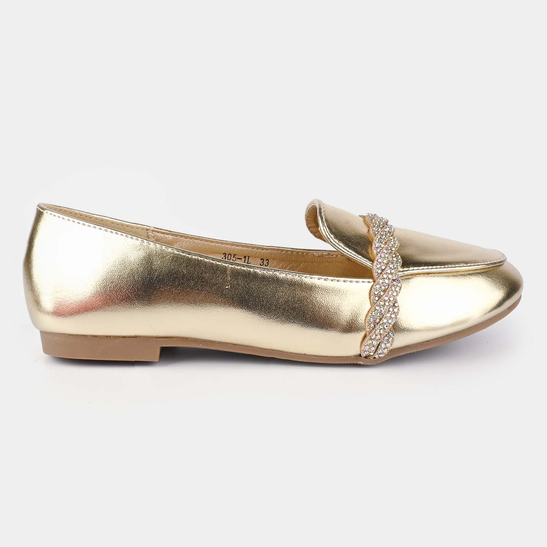 Girls Loafer 305-1L-Gold