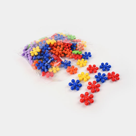 Plastic Play Puzzle Educational Interlocking Block Set | 100 Pieces