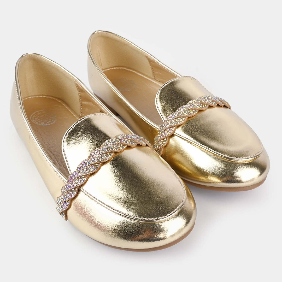 Girls Loafer 305-1L-Gold