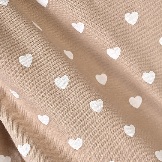 Infant Girls Cotton Jersey T-Shirt F/S Cuties-Lt.Taupe