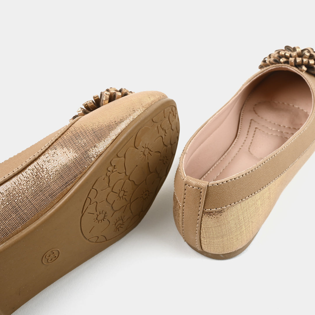 Girls Pumps 11-38-Golden