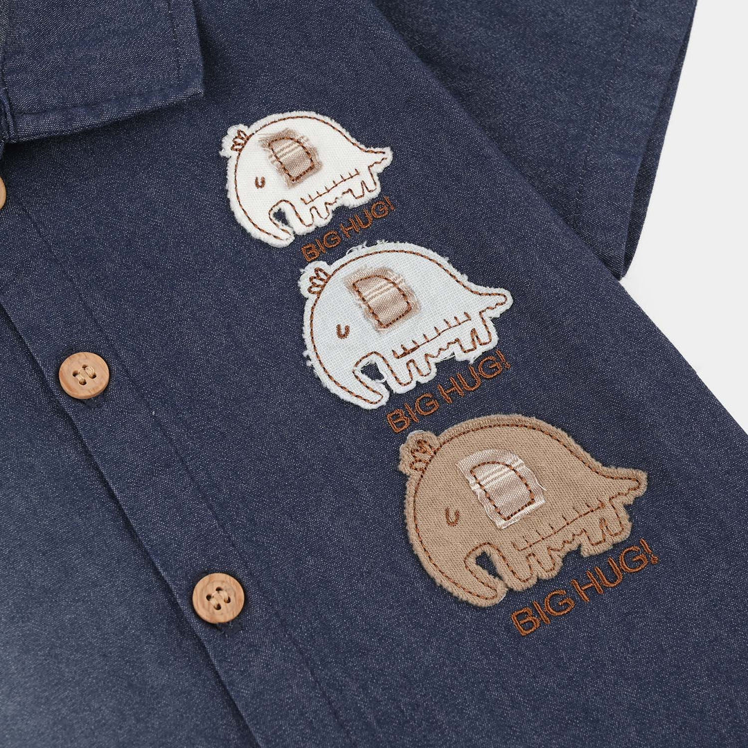 Infant Boys Jersey/Terry 2Pc Suit 287-009 E-C-NAVY