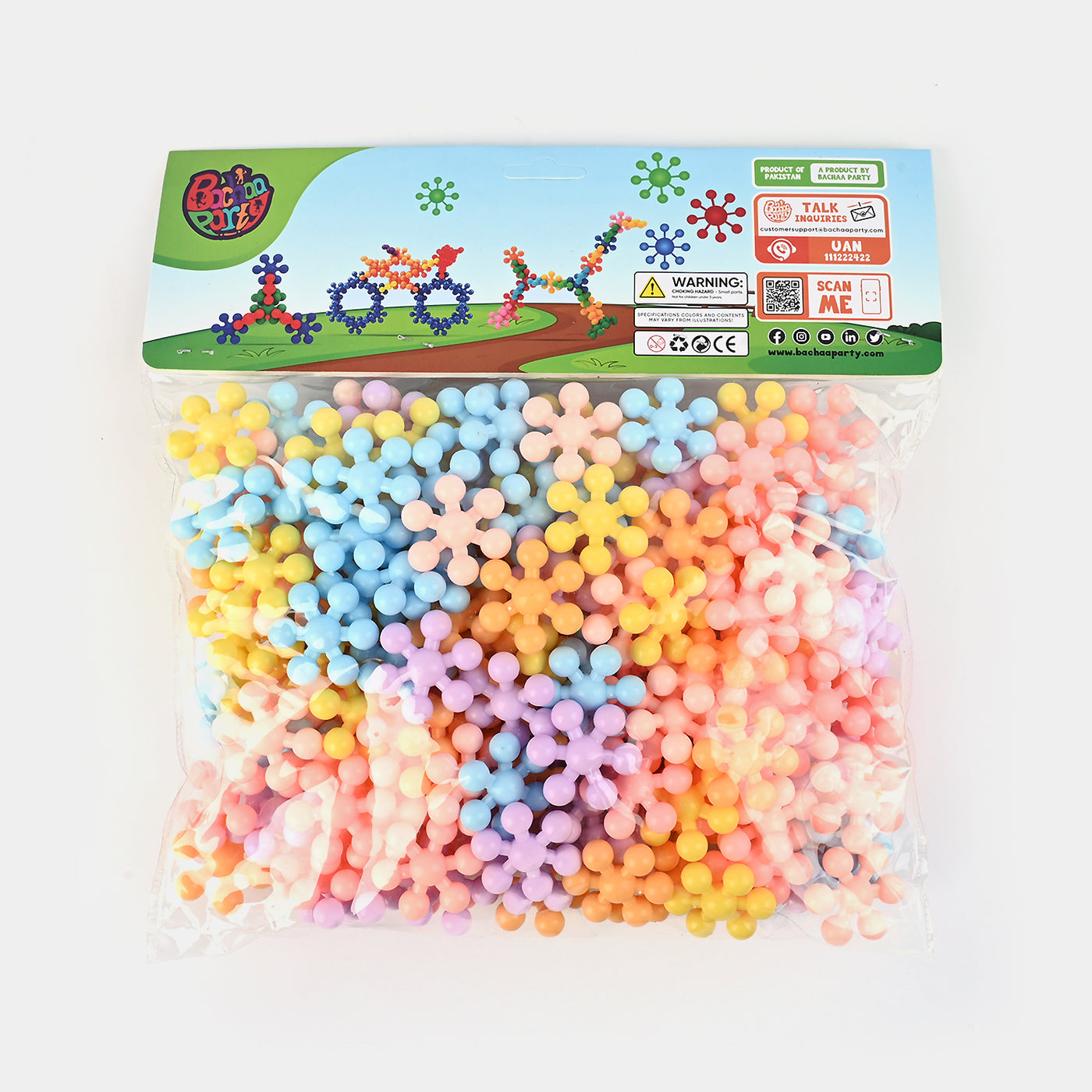 Plastic Play Puzzle Educational Interlocking Block Set | 150 Pieces