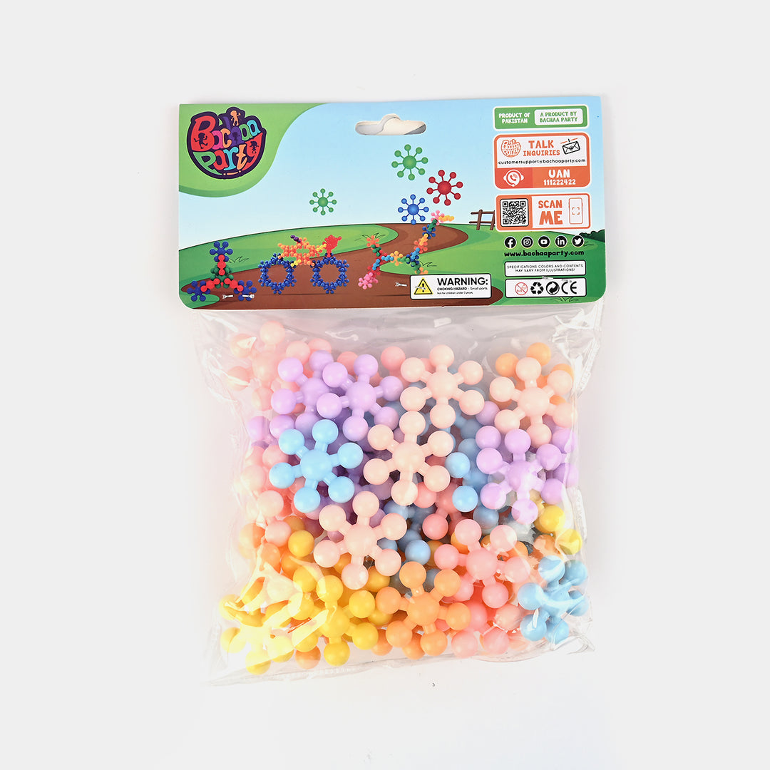 Plastic Play Puzzle Educational Interlocking Block Set | 50 Pieces