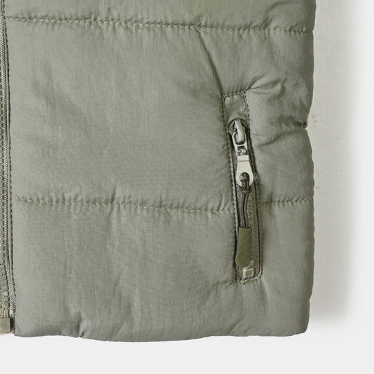 Boys Polyester Quilted Jacket Reflective