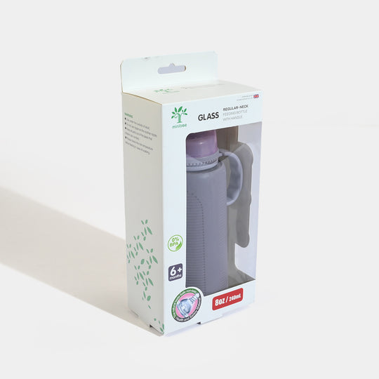 Minitree Newborn Baby Glass Feeder with Silicone Cover (240ml / 8oz)