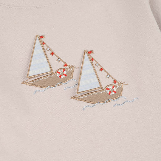 Infant Boys Jersey/Terry 2Pc Suit 287-047 E-C-BEIGE