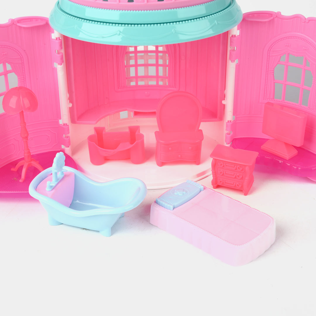 Adorable Castle Dollhouse – Foldable & Carry Case Playset