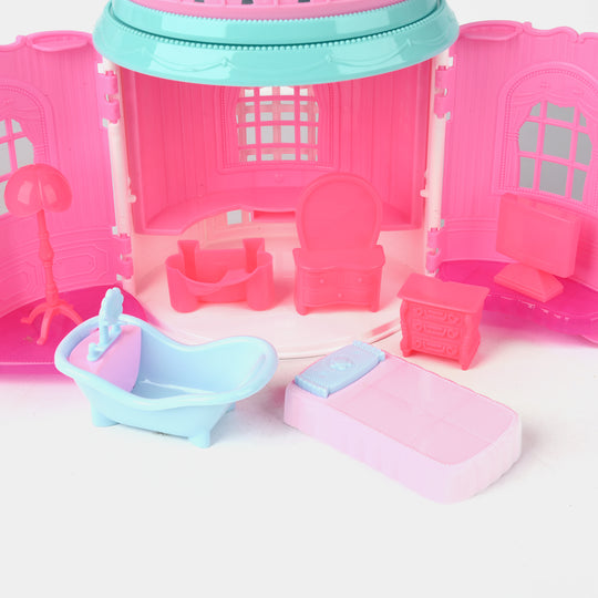 Adorable Castle Dollhouse – Foldable & Carry Case Playset