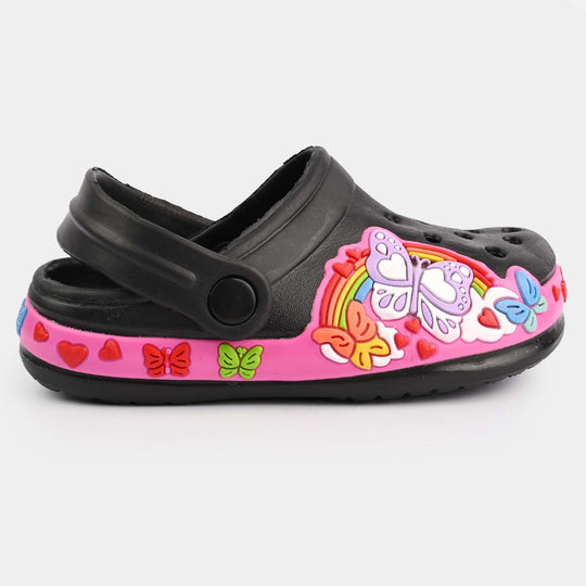 Girls Clogs 0023-BLACK
