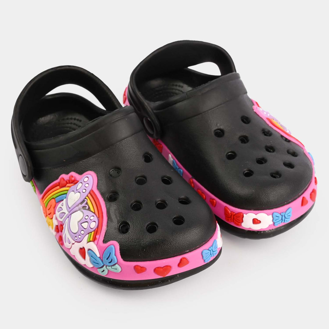 Girls Clogs 0023-BLACK