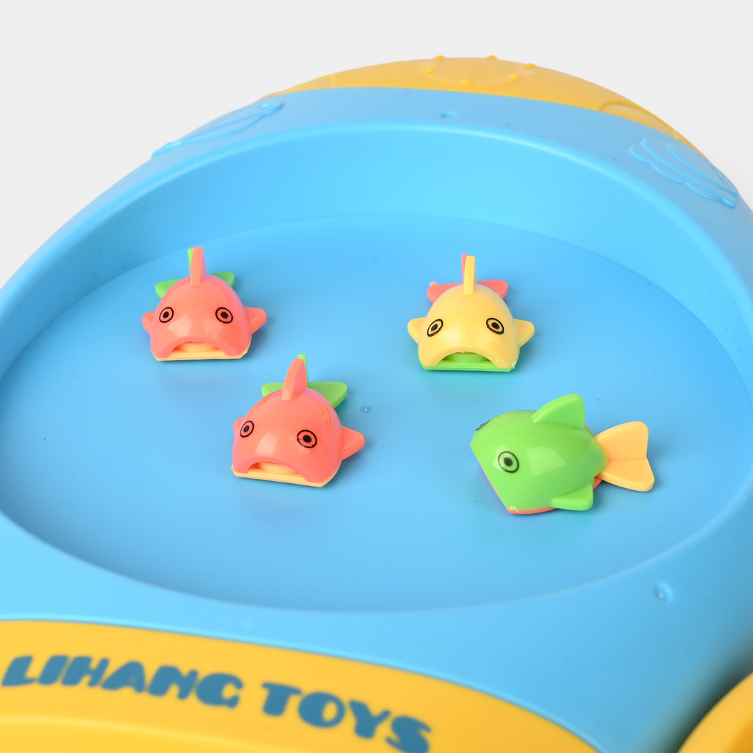 Electric Rocket Fishing Game – Musical Swimming Fish Catch & Match Toy