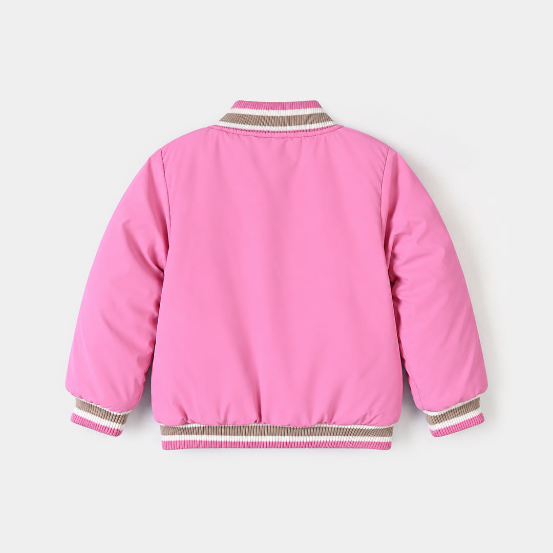 Girls Polyester Quilted Jacket Character