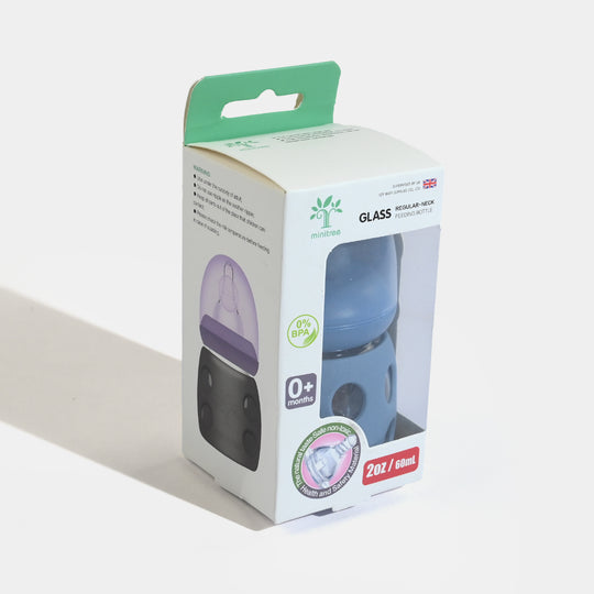 Minitree Newborn Baby Glass Feeder with Silicone Cover | 60Ml