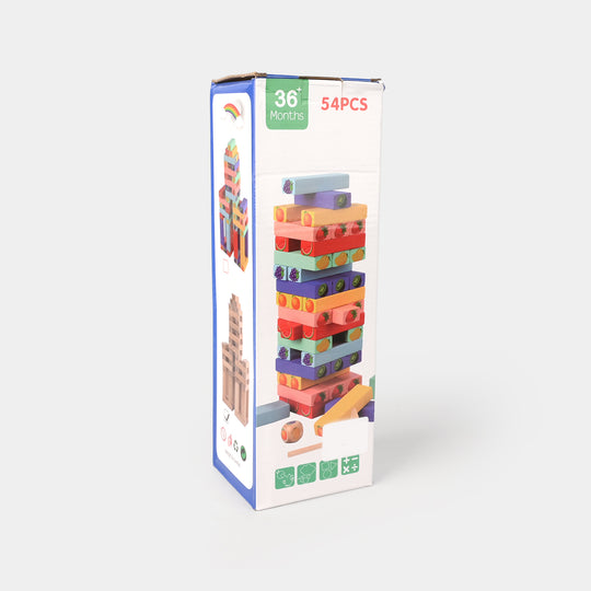 Jenga Game Wooden Blocks, Stacking Tower Game | 54PCS