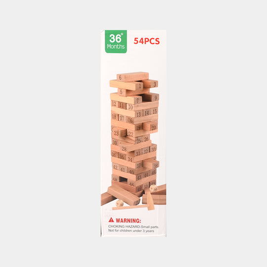 Jenga Game Wooden Blocks, Stacking Tower Game | 54PCS