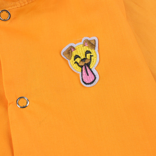 Infants Vest Smiley Face-Citrus