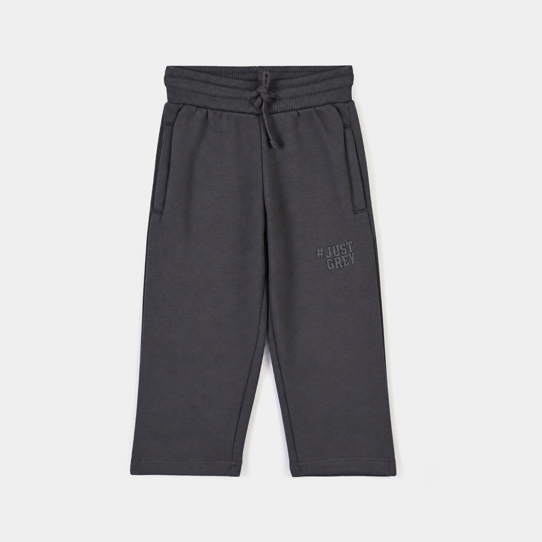 Boys Fleece Pyjama Just Grey