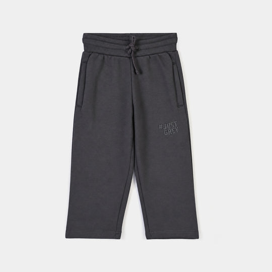 Boys Fleece Pyjama Just Grey